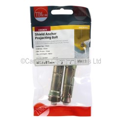 Timco Projecting Bolt M10 x 85mm 2 Pack